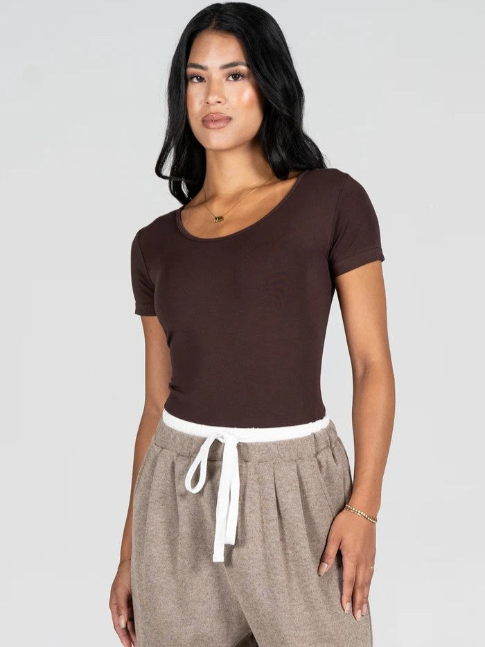 Bamboo Short Sleeve Crew Neck Top