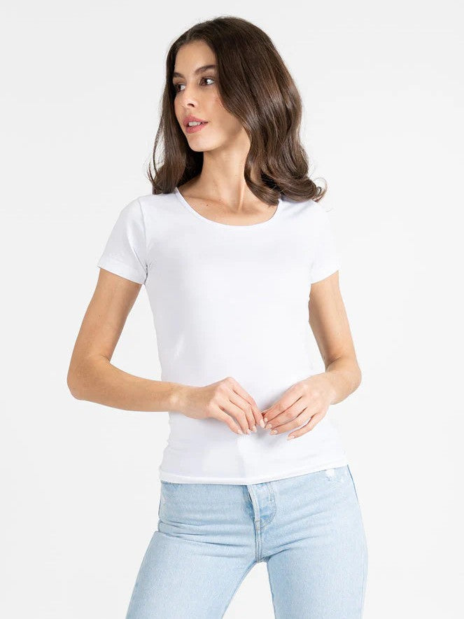 Bamboo Short Sleeve Crew Neck Top