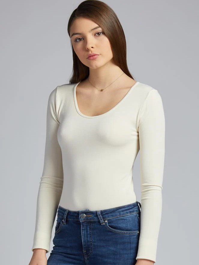 Bamboo Long Sleeve Scoop Neck Top