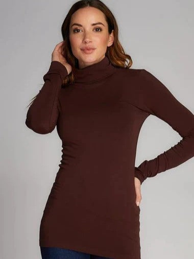 Bamboo Long Sleeve Turtleneck Top