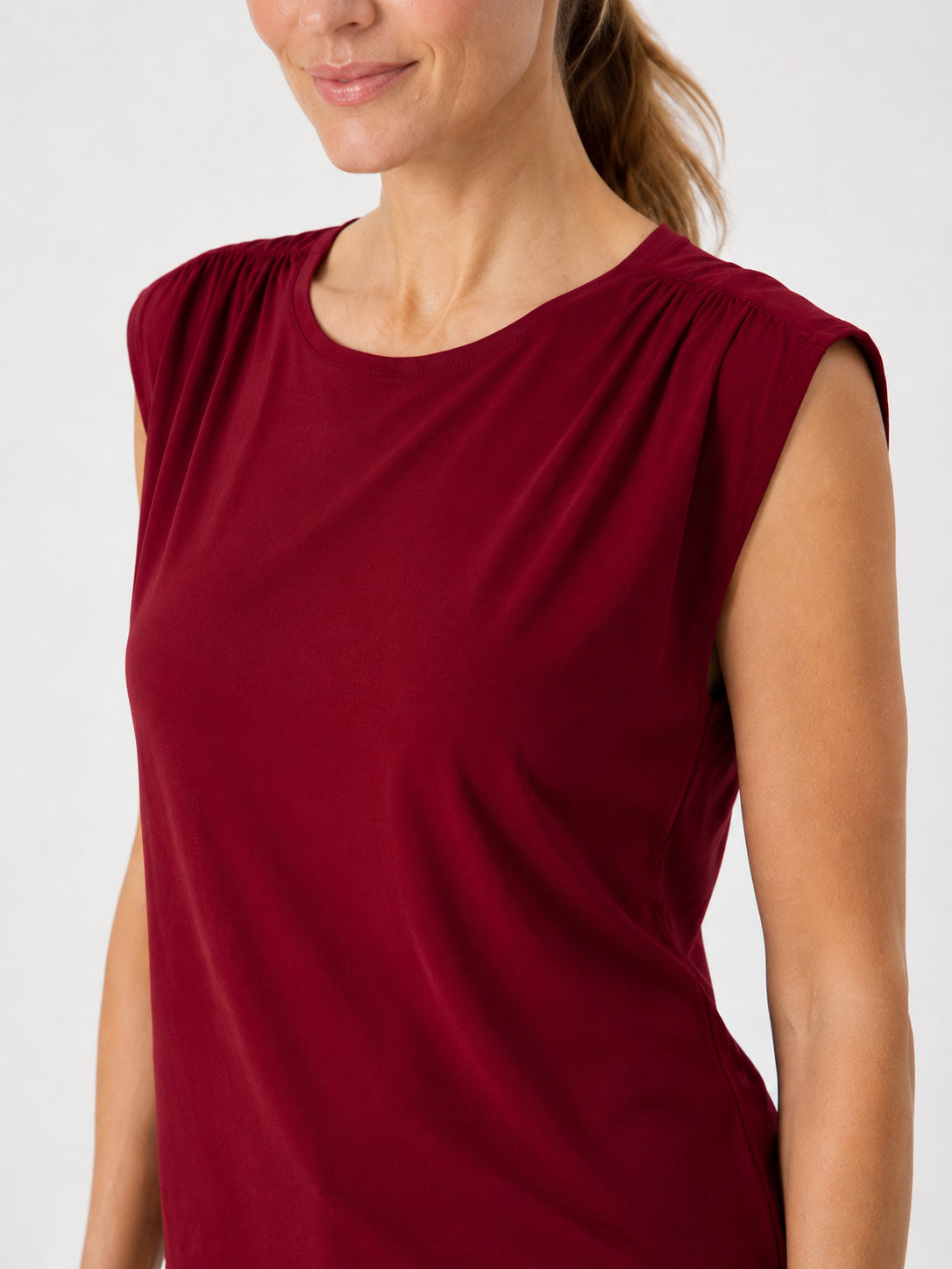 Simple Gather Sleeveless Top