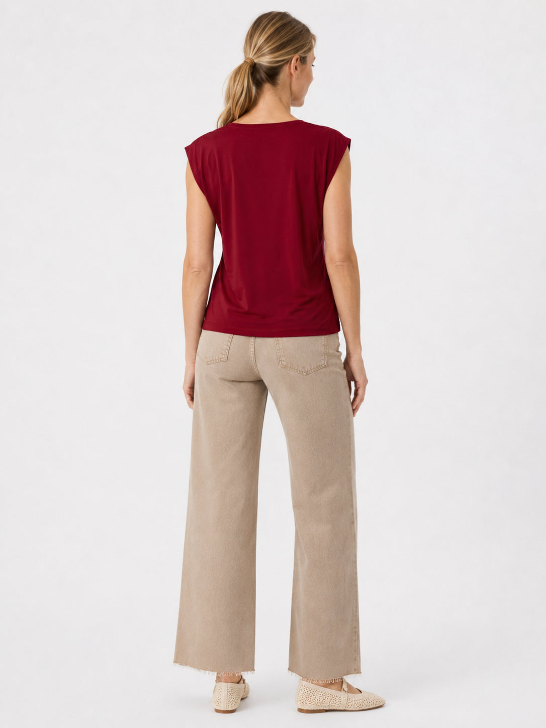 Simple Gather Sleeveless Top