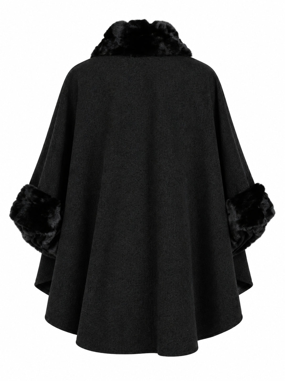 Fur Ladder & Cuff Poncho