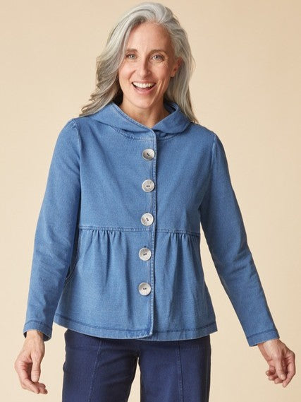 Habitat Stonewash Button Front Hoodie