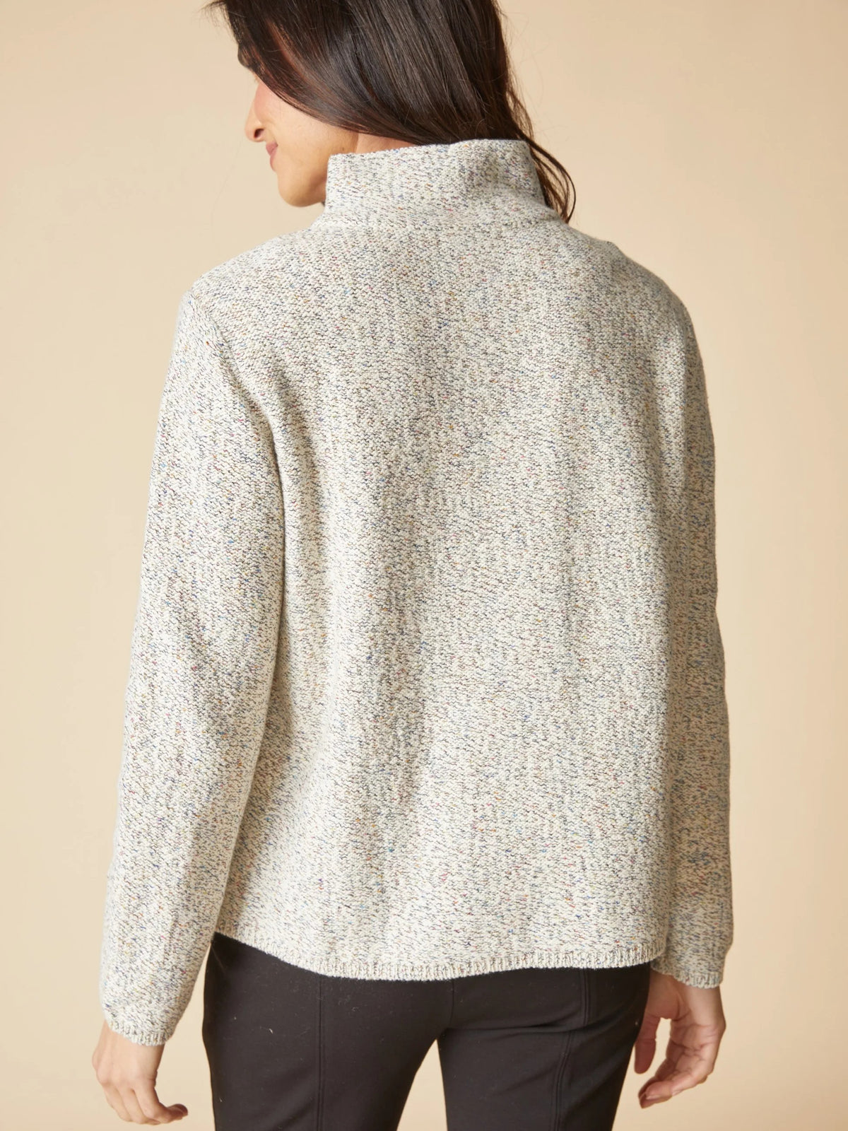 Habitat Frost & Found Speckled Button Neck Sweater