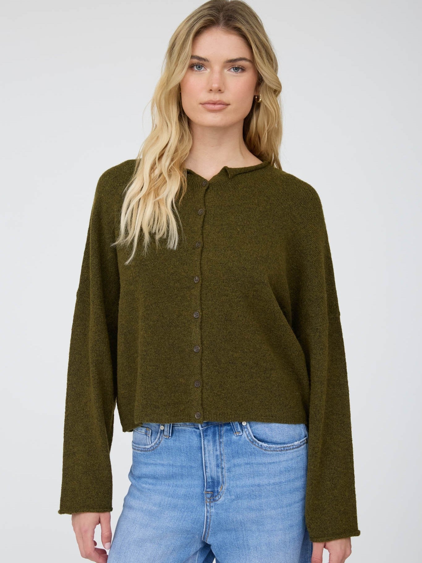Manny Solid Raw Edge Cardigan