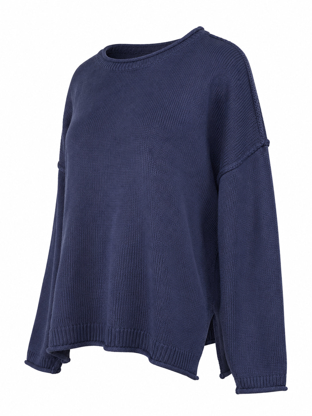 Washed Raw Crew Neck Sweater