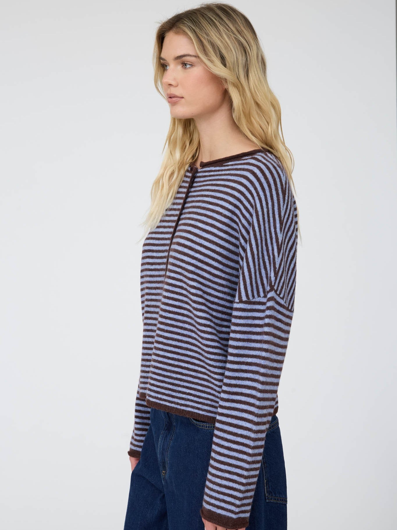 Manny Raw Edge Stripe Cardigan