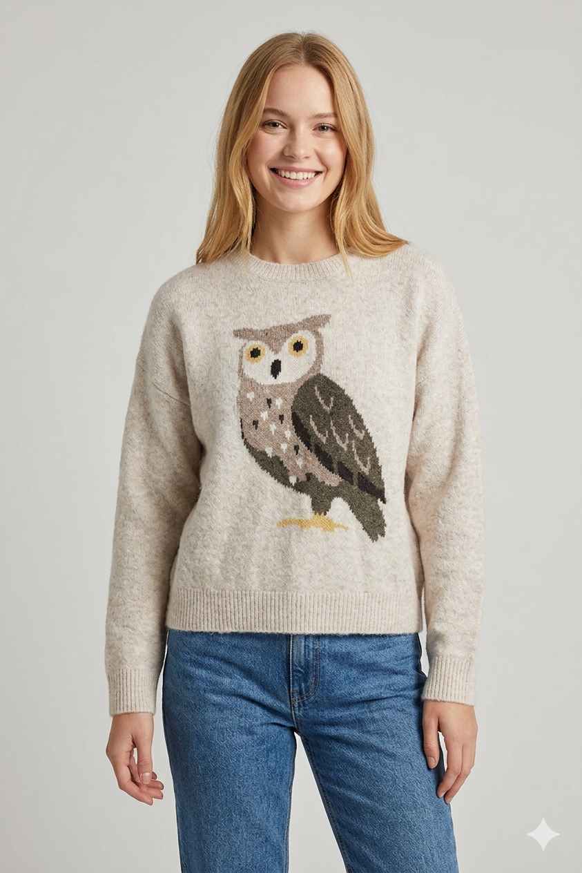 Owl Crew Sweater
