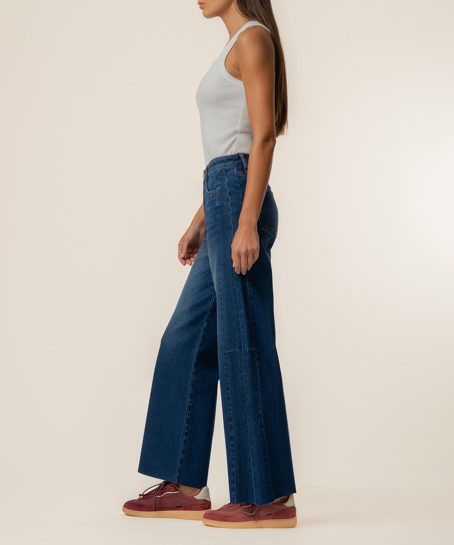 Kut from the Kloth Meg High Rise 29" Raw Hem Denim Jeans