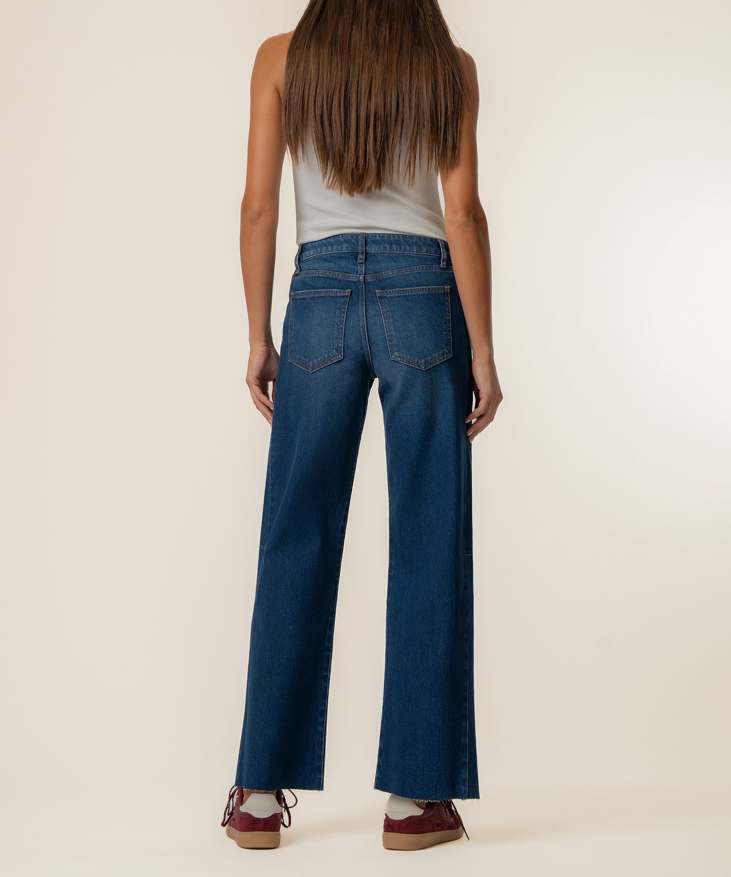 Kut from the Kloth Meg High Rise 29" Raw Hem Denim Jeans