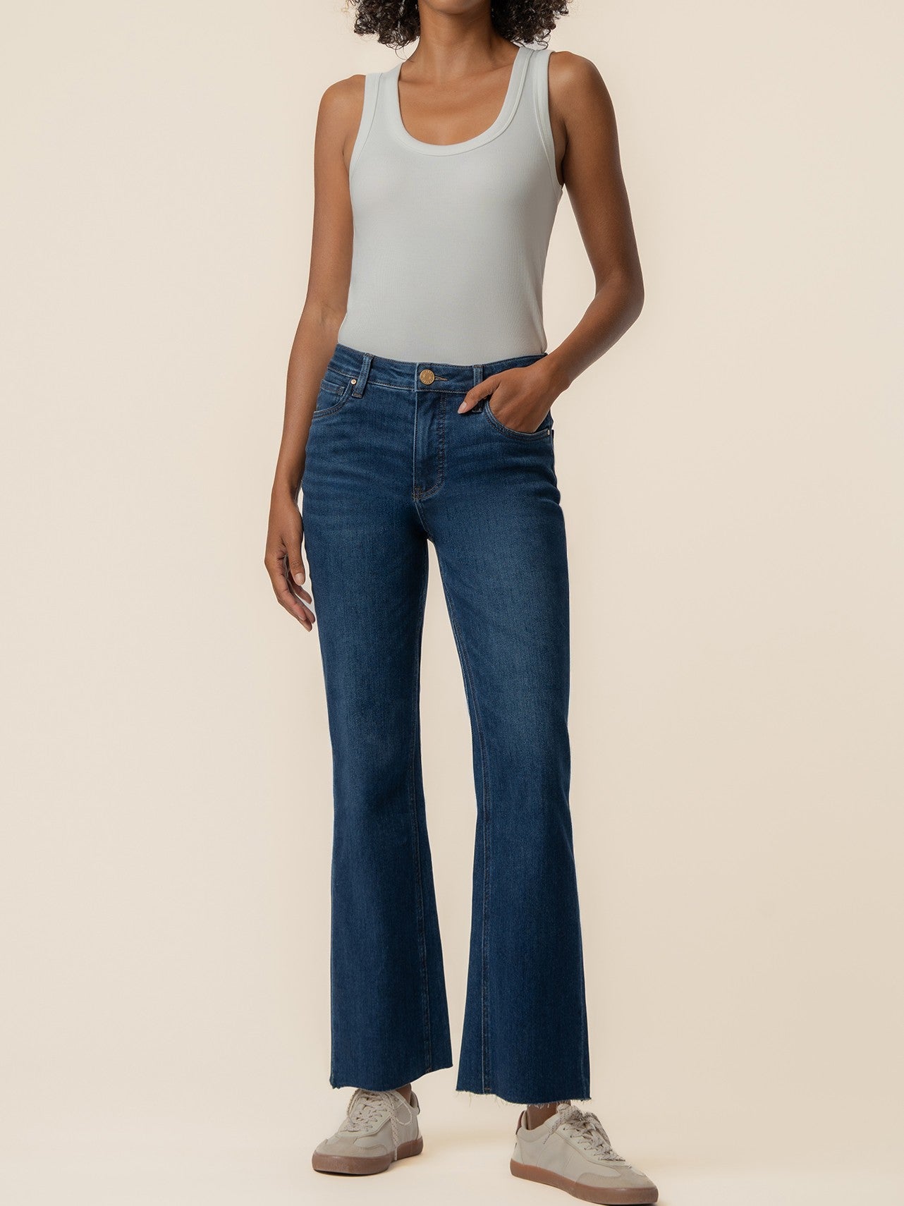 Kut From The Kloth Kelsey Raw Wide Leg Jeans