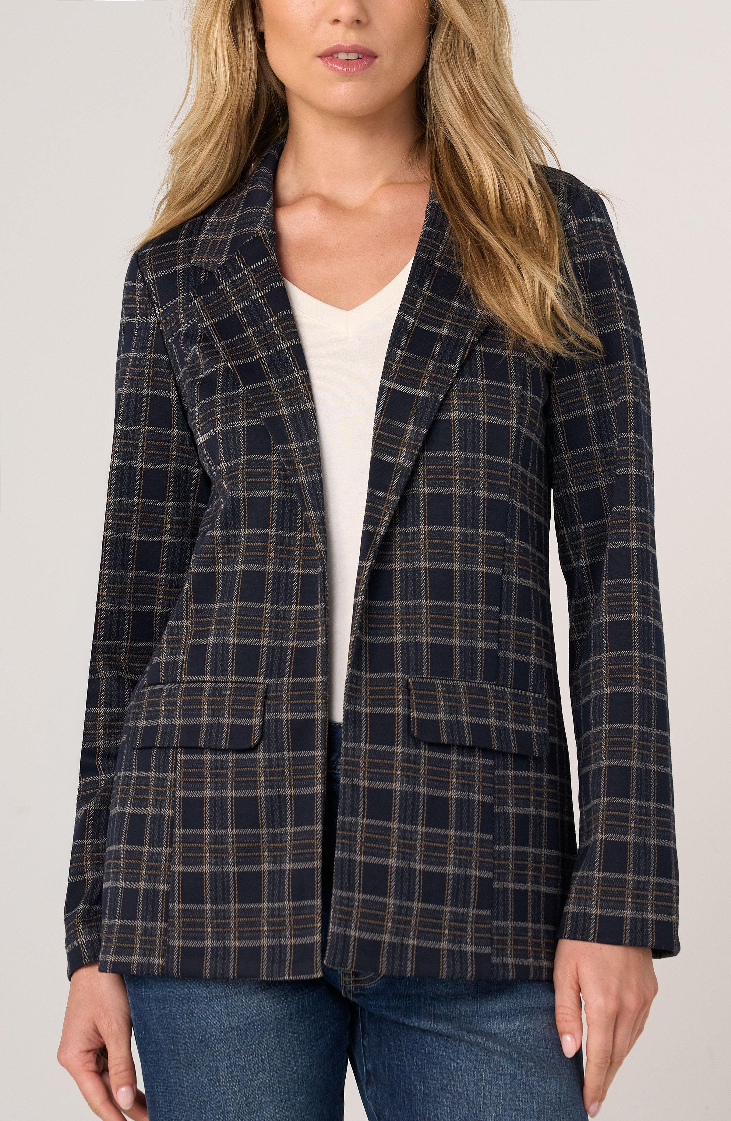 Liverpool Boyfriend Plaid Blazer