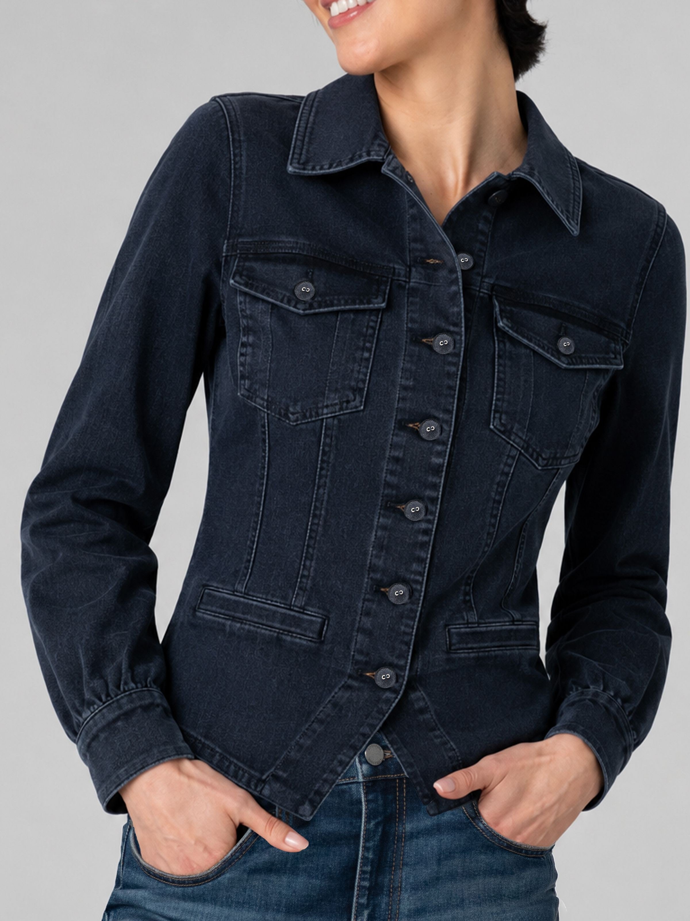Liverpool Jenny Patch Pocket Denim Jacket