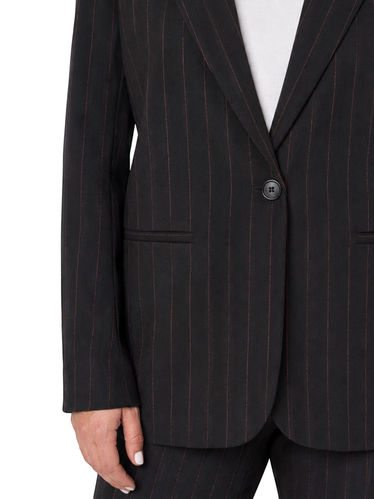 Liverpool Denise Lightweight Stripe Button Blazer