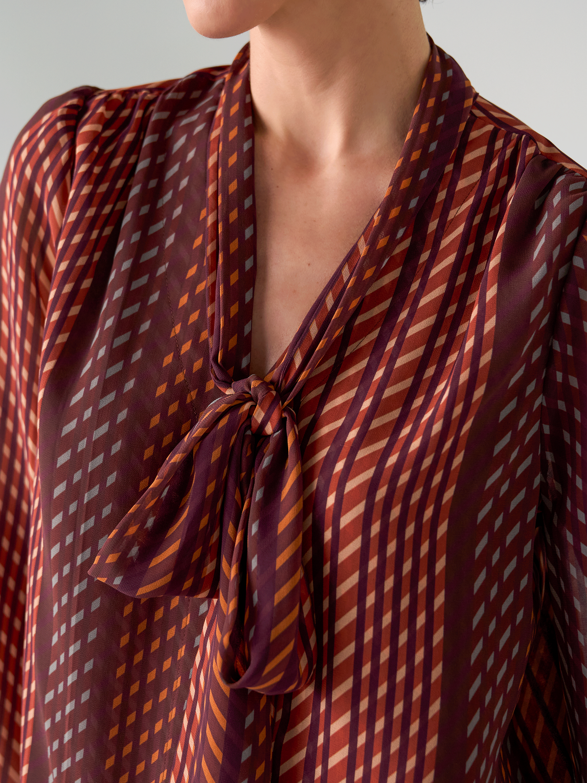Liverpool Retro Line Tie Blouse