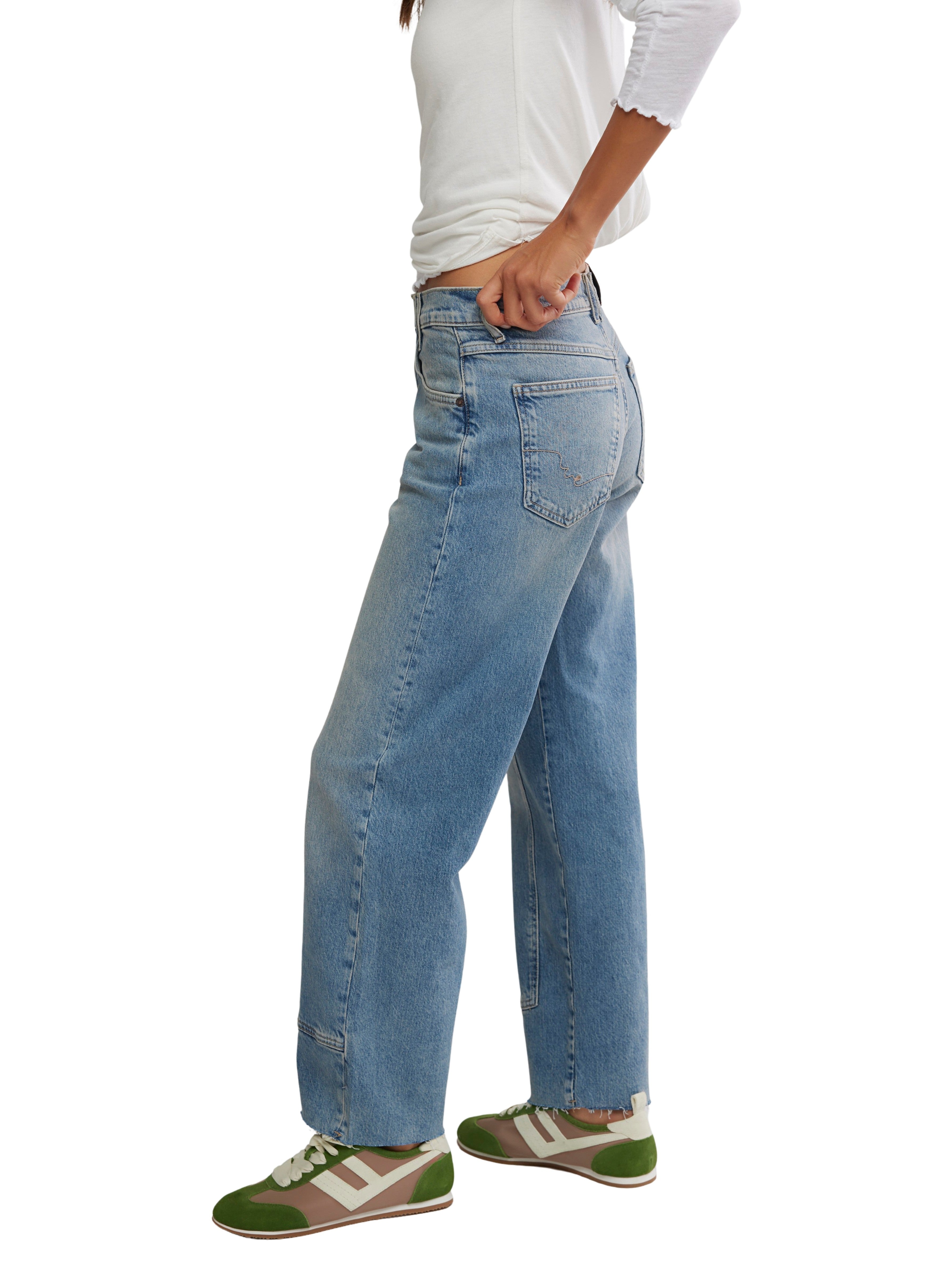 Free People Risk Taker Mid Rise Straight Leg Jeans 29.5 Inch