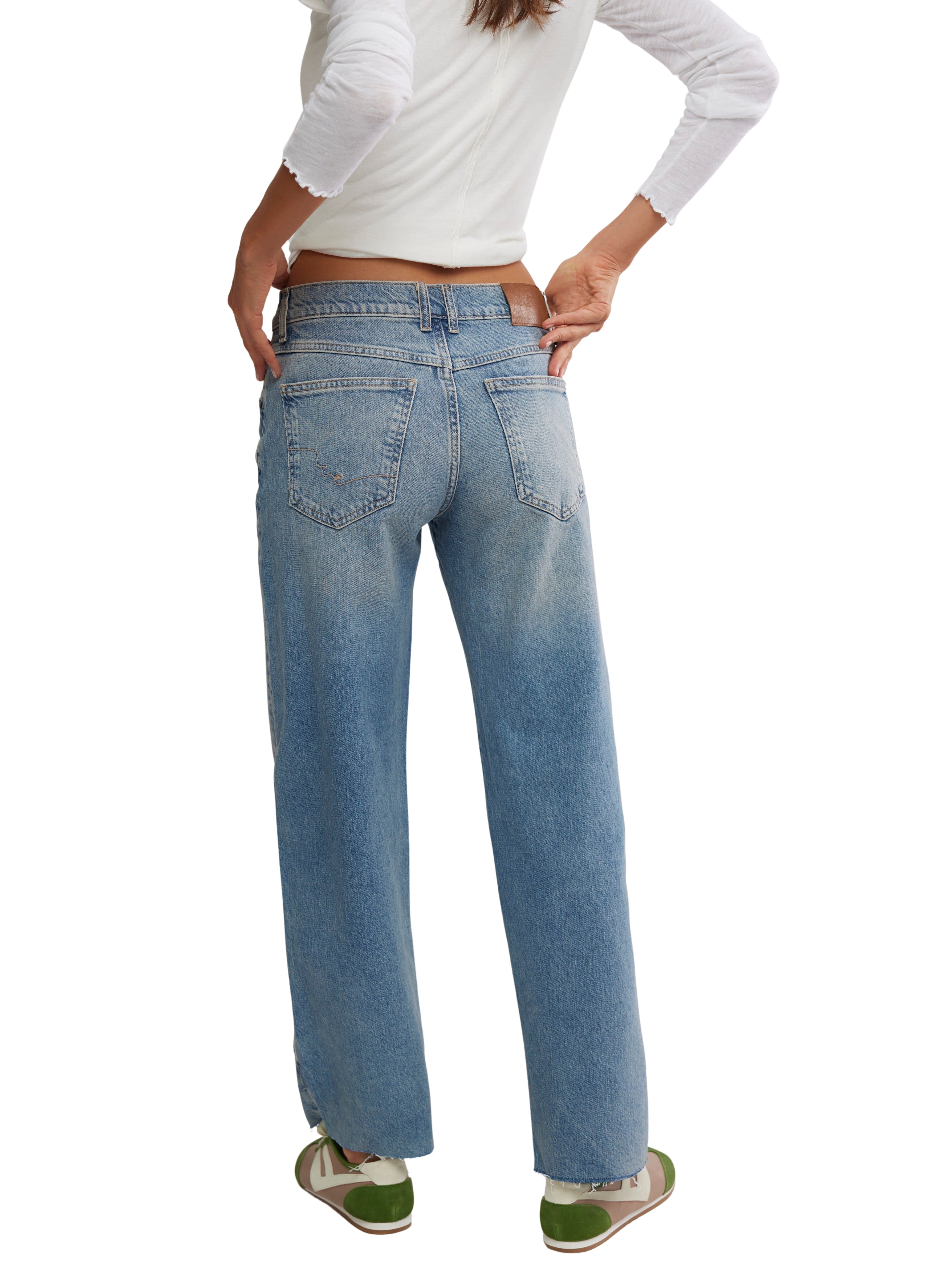 Free People Risk Taker Mid Rise Straight Leg Jeans