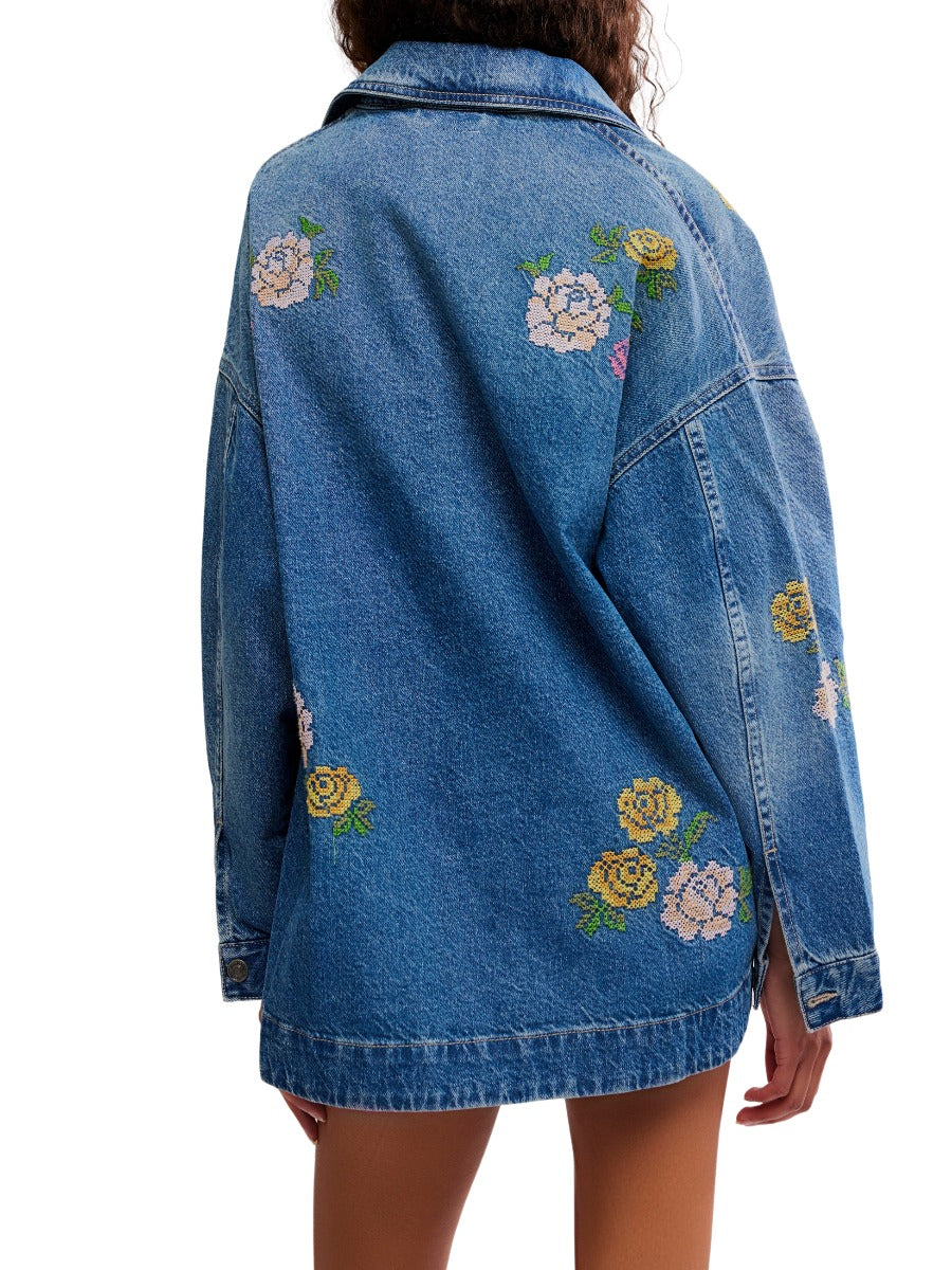 Free People Madison City Floral Denim Jacket – Samuel & Co