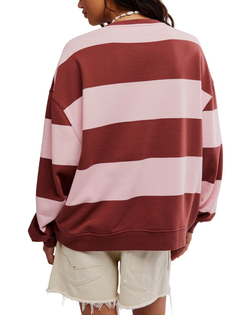 Free People Classic Wide Stripe Crewneck
