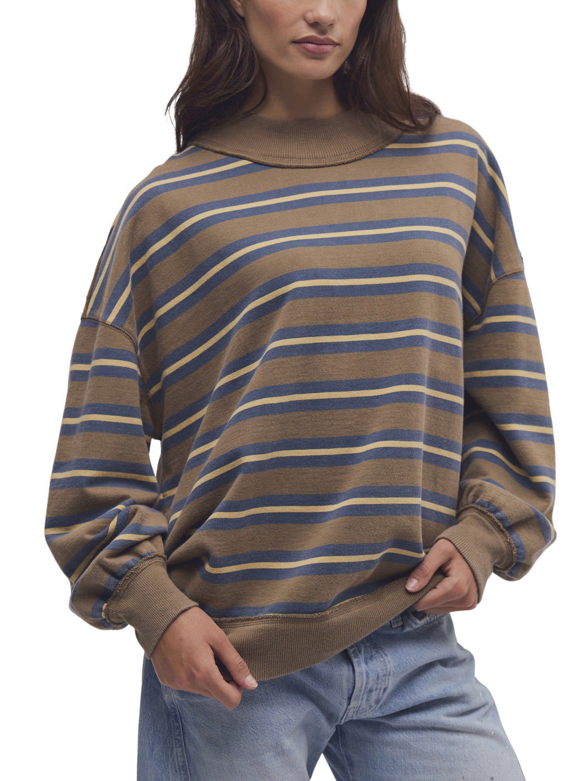 Free People Palm Springs Striped Pullover
