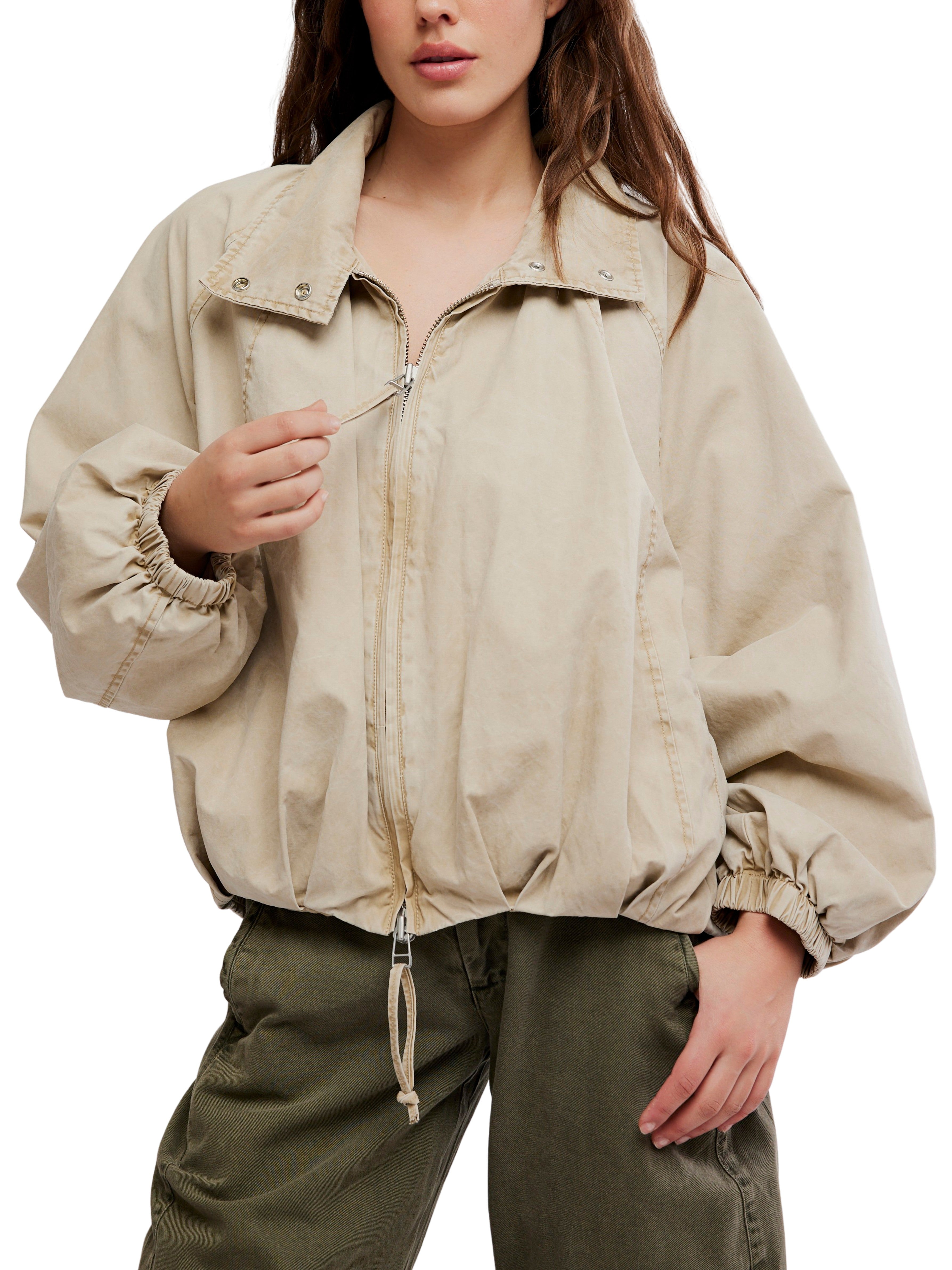 Free People Chelsea Funnel Balloon Jacket