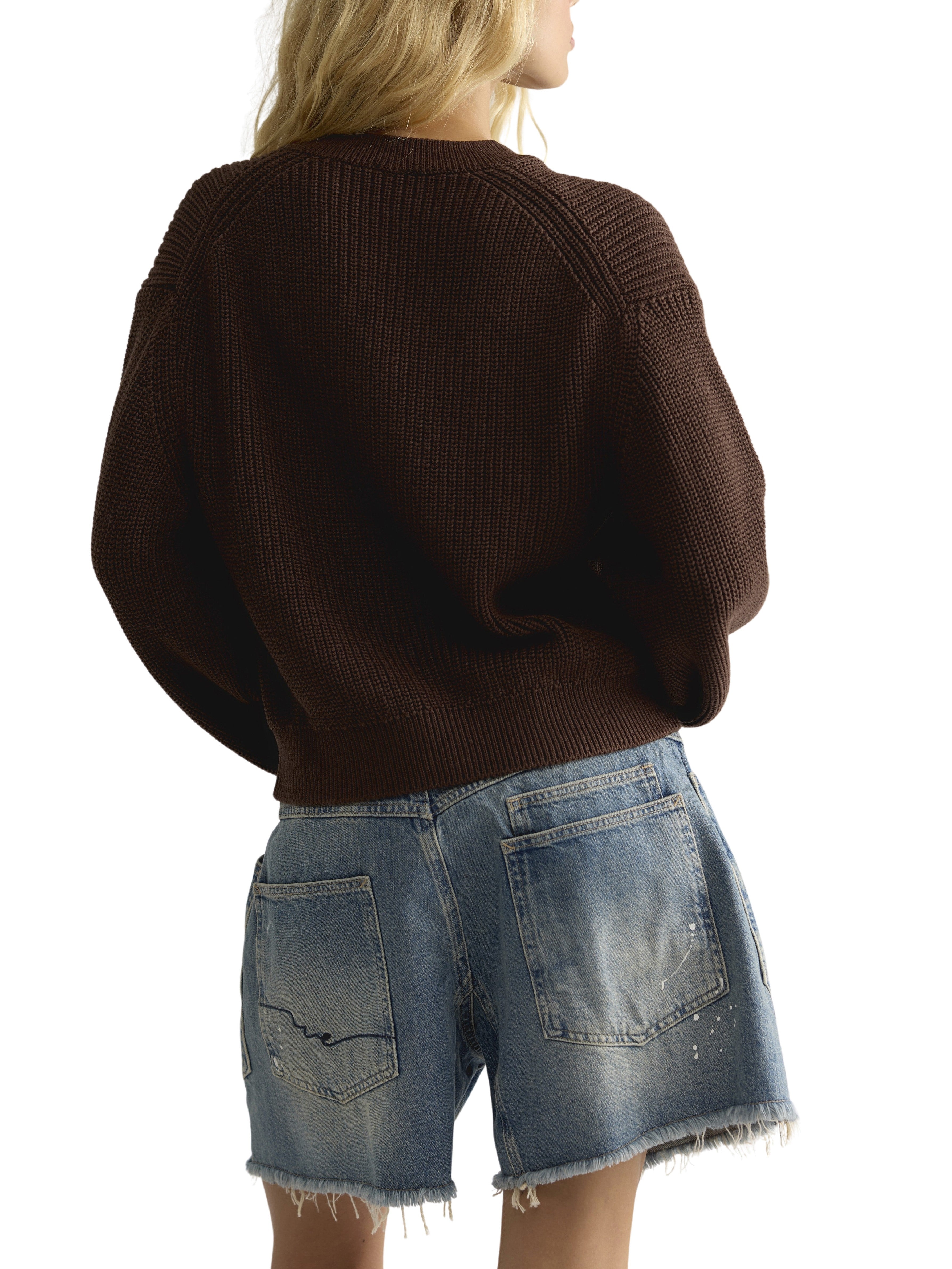 Free People Vienna Button Front Crew Cardigan