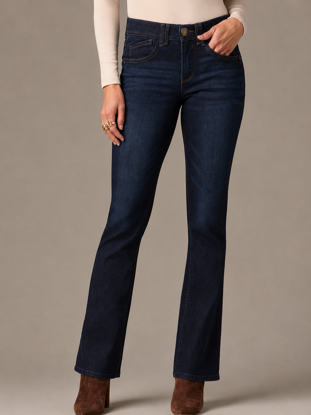 Wit & Wisdom Brittany Itty Bitty Lightweight 32" Bootcut Jeans