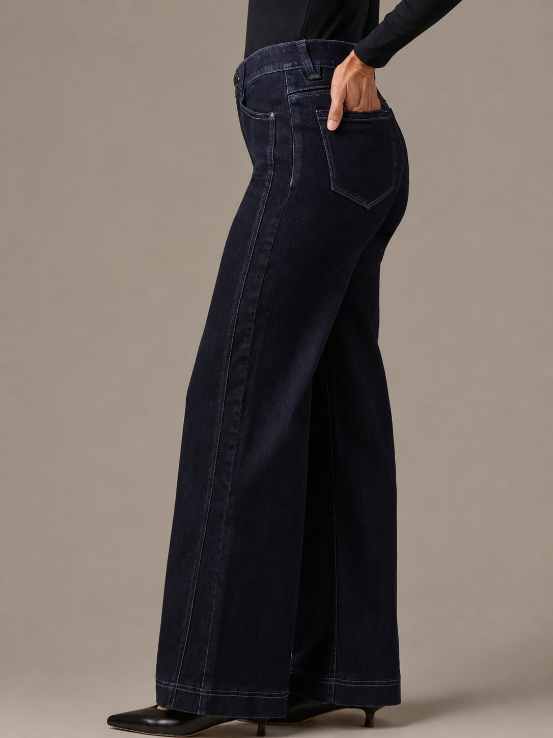 Wit & Wisdom Gracie High Rise 11" Double Side Wide Leg 32" Trousers