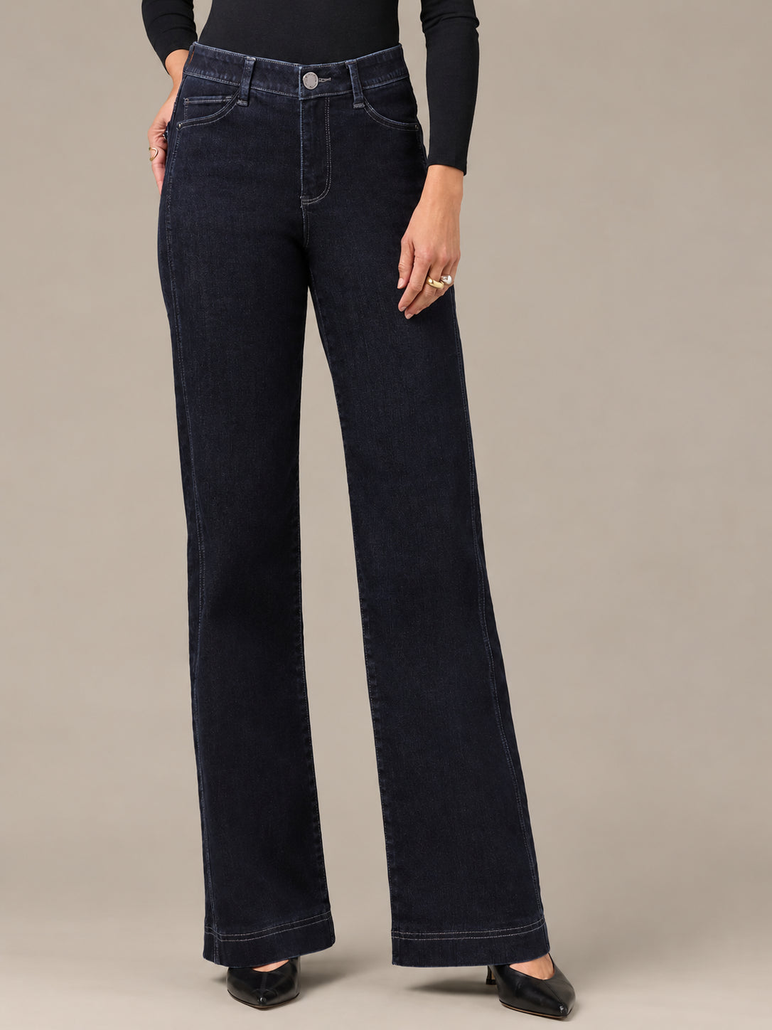Wit & Wisdom Gracie High Rise 11" Double Side Wide Leg 32" Trousers