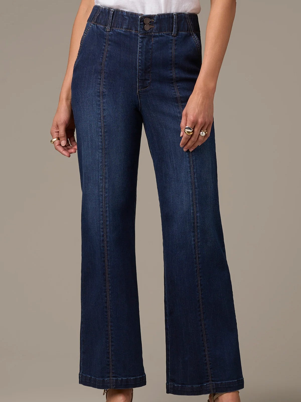 Wit & Wisdom Emma Front Seam 30" Wide Leg Pants
