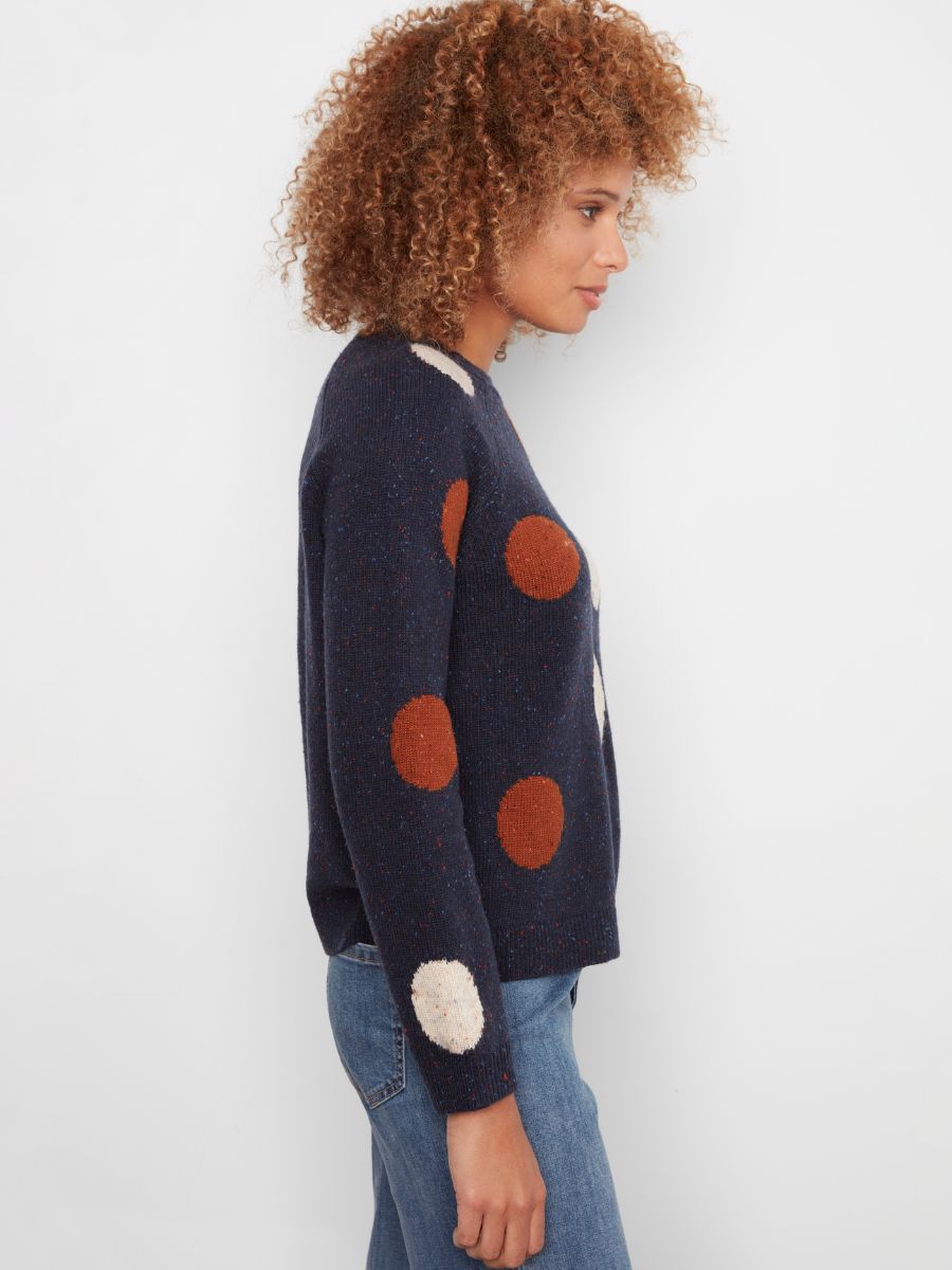 Charlie B Harvest Glow Dot Crew Sweater