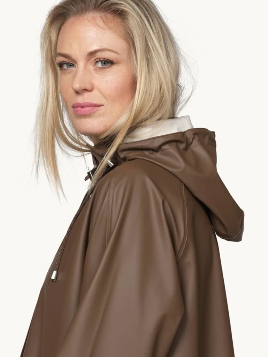 Ilse Jacobsen Waterproof Snap Hood Rain Jacket
