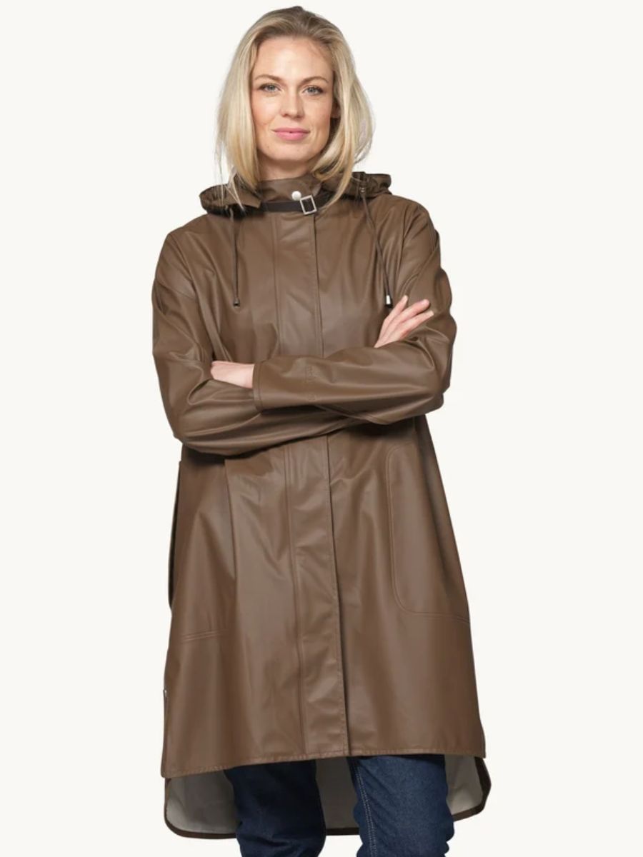Ilse Jacobsen Waterproof Snap Hood Rain Jacket