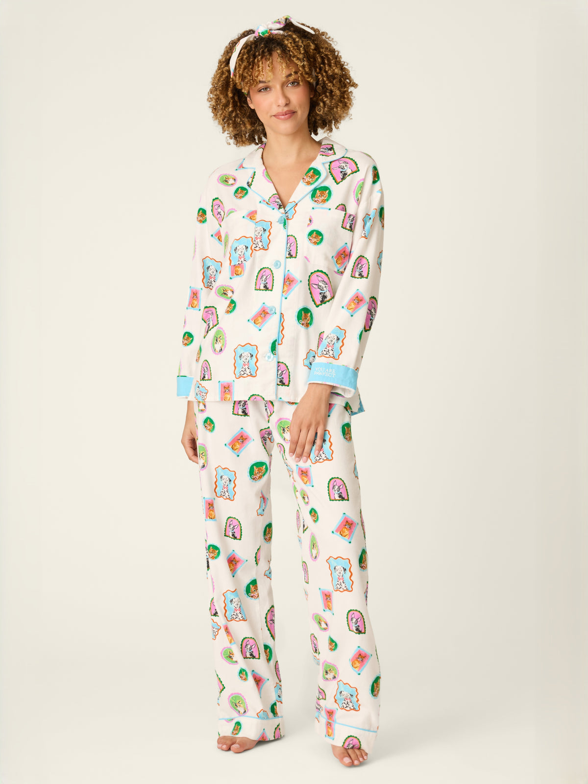 Cats & Dogs Flannel Pajama Set