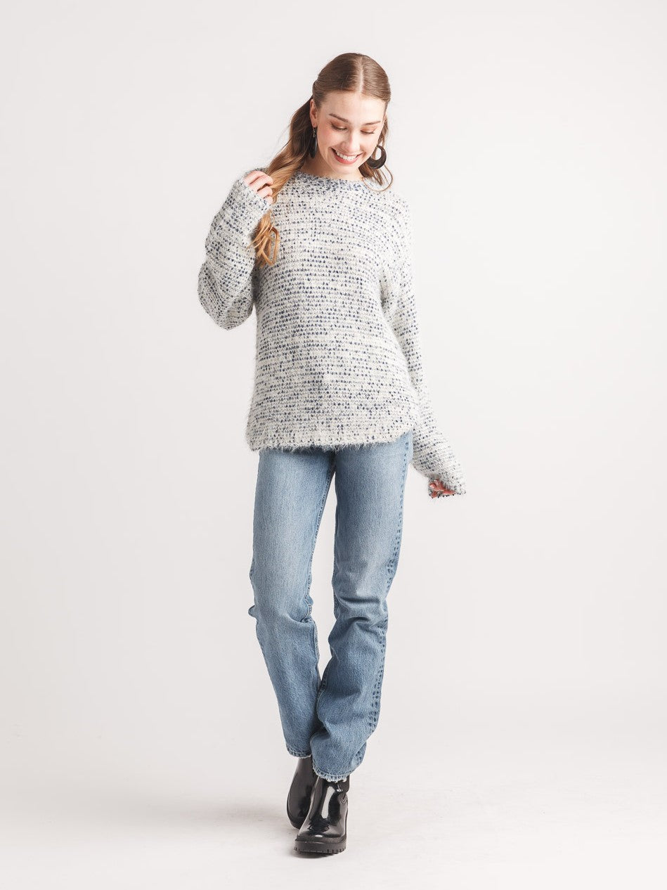 Papillon Denim Confetti Crew Neck Sweater