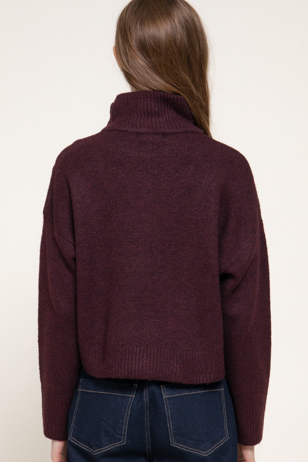 Hammer Button Mock Neck Sweater