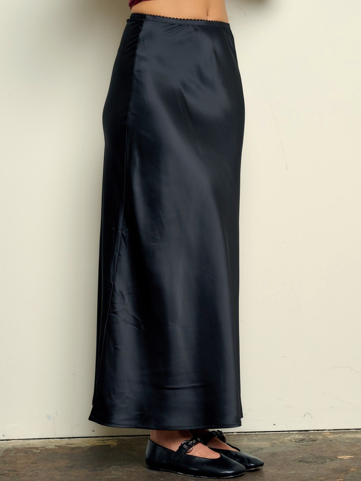 Soleil Maxi Satin Skirt