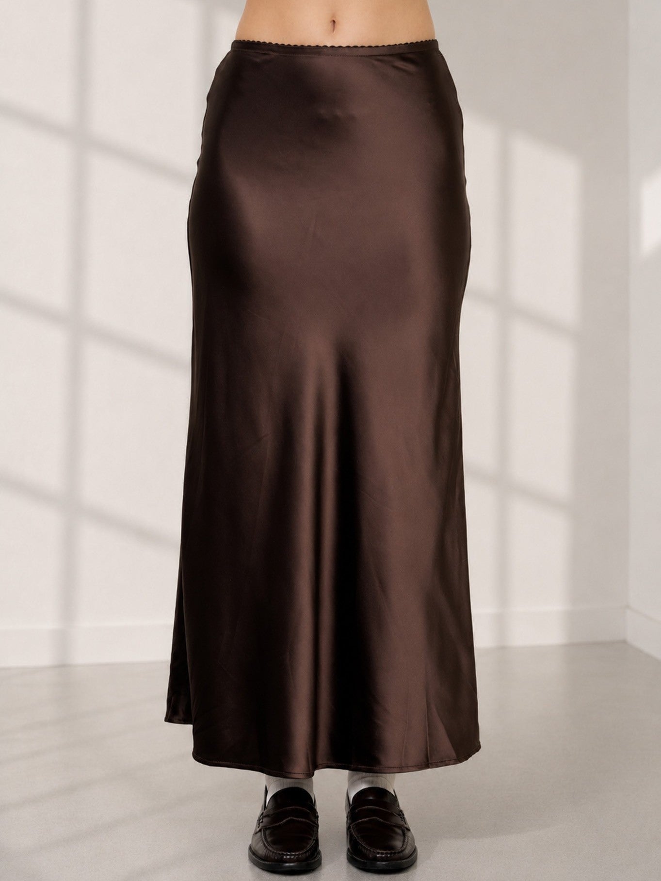 Soleil Maxi Satin Skirt