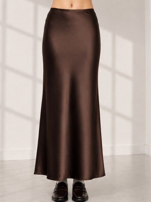 Soleil Maxi Satin Skirt