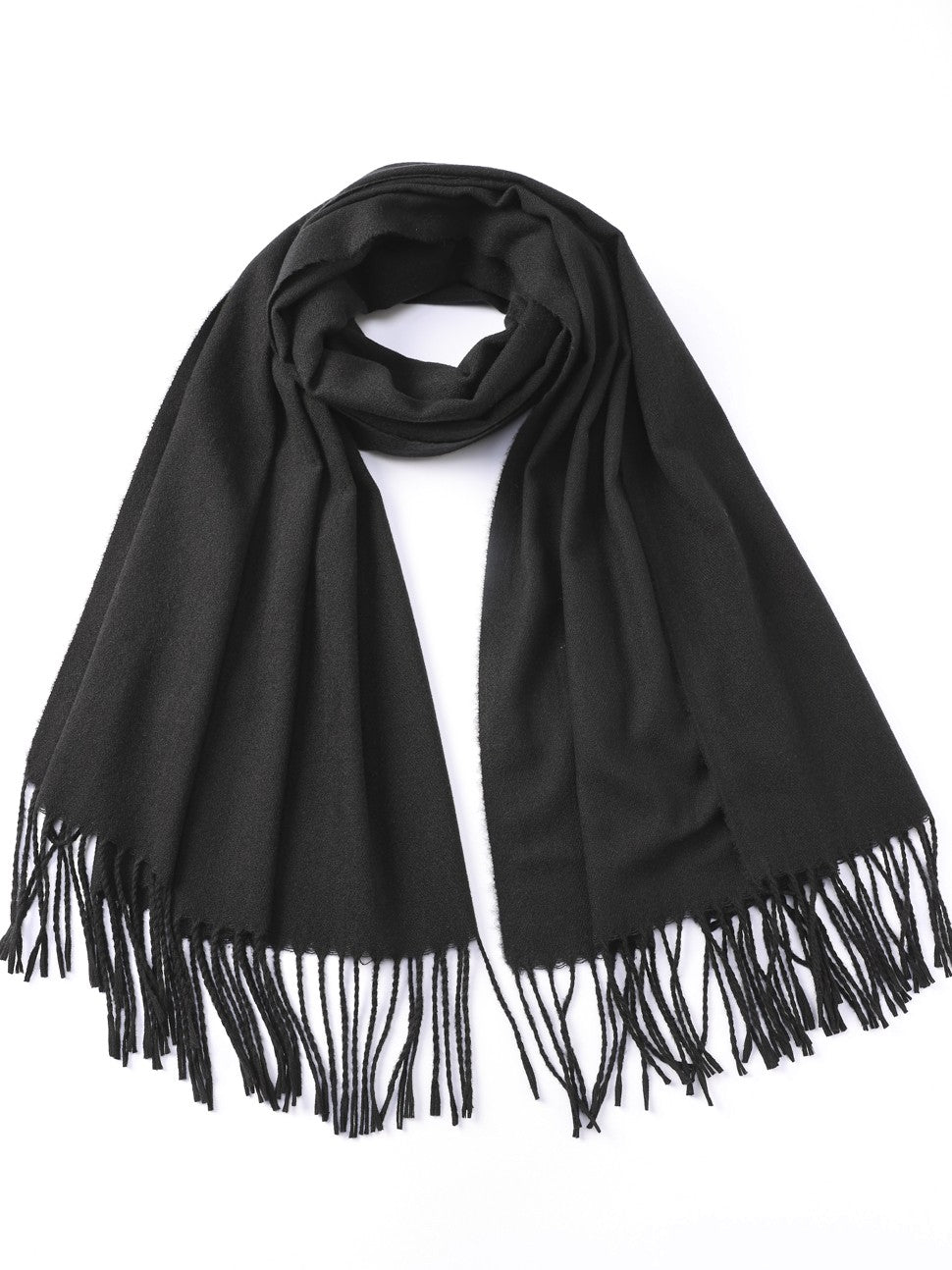 Rob Duguay Solid Fringe Oblong Scarf