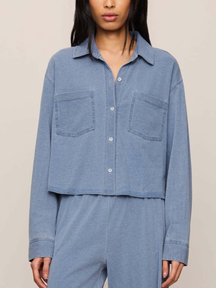 Z Supply Reese Cropped Button Shirt